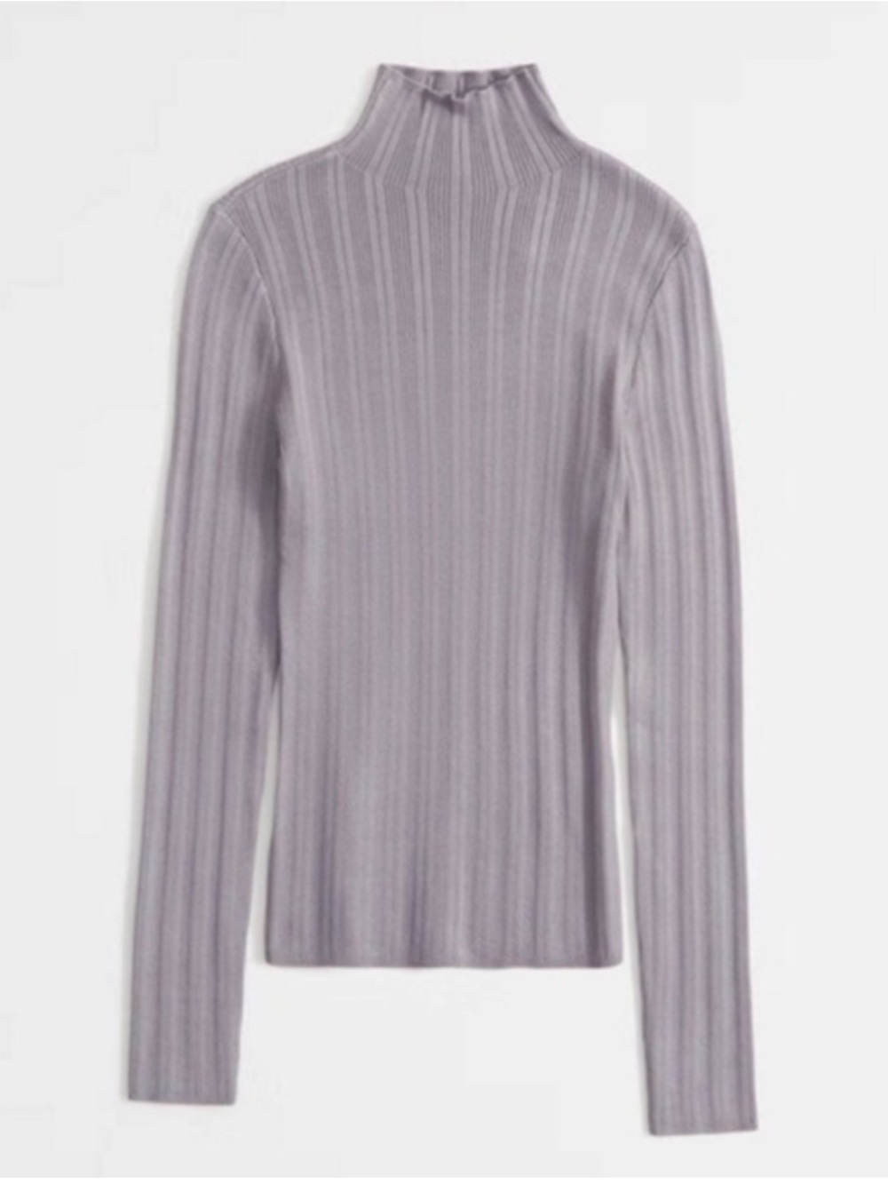 Abercrombie & Fitch Lavender Ribbed Mock Neck Sweater